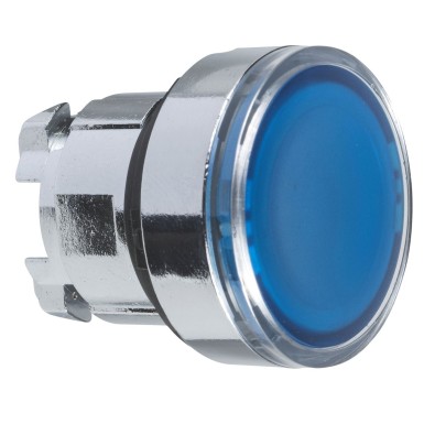 ZB4BA68 - Head for illuminated push button, Harmony XB4, metal, blue flush, 22mm, universal LED, for insertion legend - Schneider Electric - Head for illuminated push button, Harmony XB4, metal, blue flush, 22mm, universal LED, for insertion legend - Schneider Electric - 0