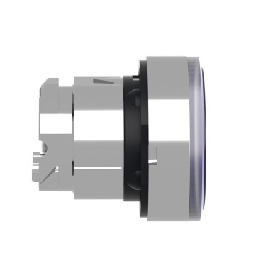 ZB4BA68 - Head for illuminated push button, Harmony XB4, metal, blue flush, 22mm, universal LED, for insertion legend - Schneider Electric - Head for illuminated push button, Harmony XB4, metal, blue flush, 22mm, universal LED, for insertion legend - Schneider Electric - 1