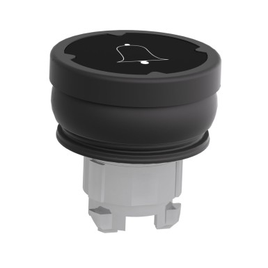 ZB4BC28001RA - Harmony XB4, Push button head, metal, flush, black, Ш22, spring return, for harsh environment, marking-legend rotated 90° - Schneider Electric - Harmony XB4, Push button head, metal, flush, black, Ш22, spring return, for harsh environment, marking-legend rotated 90° - Schneider Electric - 5