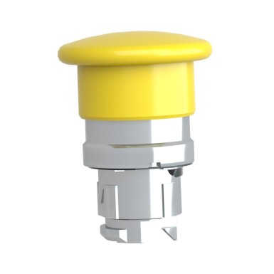 ZB4BC5 - Head for non illuminated pushbutton, Harmony XB4, mushroom 40mm, metal, yellow, 22mm, spring return - Schneider Electric - Head for non illuminated pushbutton, Harmony XB4, mushroom 40mm, metal, yellow, 22mm, spring return - Schneider Electric - 1