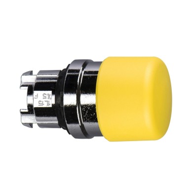 ZB4BC54 - Head for non illuminated push button, Harmony XB4, yellow mushroom 30mm, 22mm, spring return, unmarked - Schneider Electric - Head for non illuminated push button, Harmony XB4, yellow mushroom 30mm, 22mm, spring return, unmarked - Schneider Electric - 0