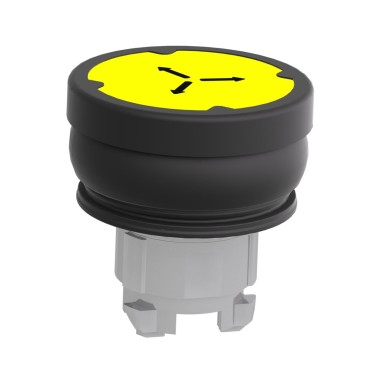 ZB4BC58009RA - Harmony XB4, Push button head, metal, flush, yellow, Ш22, spring return, for harsh environment, marking-legend rotated 90° - Schneider Electric - Harmony XB4, Push button head, metal, flush, yellow, Ш22, spring return, for harsh environment, marking-legend rotated 90° - Schneider Electric - 6