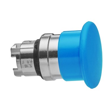 ZB4BC6 - Head for non illuminated pushbutton, Harmony XB4, mushroom 40mm, metal, blue, 22mm, spring return - Schneider Electric - Head for non illuminated pushbutton, Harmony XB4, mushroom 40mm, metal, blue, 22mm, spring return - Schneider Electric - 0