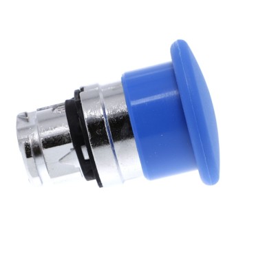 ZB4BC6 - Head for non illuminated pushbutton, Harmony XB4, mushroom 40mm, metal, blue, 22mm, spring return - Schneider Electric - Head for non illuminated pushbutton, Harmony XB4, mushroom 40mm, metal, blue, 22mm, spring return - Schneider Electric - 2