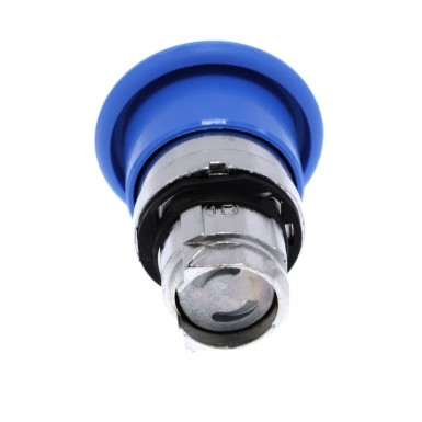 ZB4BC6 - Head for non illuminated pushbutton, Harmony XB4, mushroom 40mm, metal, blue, 22mm, spring return - Schneider Electric - Head for non illuminated pushbutton, Harmony XB4, mushroom 40mm, metal, blue, 22mm, spring return - Schneider Electric - 3