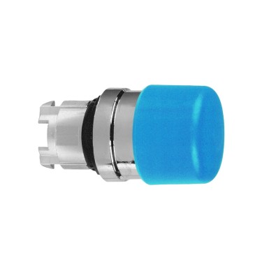 ZB4BC64 - Head for non illuminated push button, Harmony XB4, blue mushroom 30mm, 22mm, spring return, unmarked - Schneider Electric - Head for non illuminated push button, Harmony XB4, blue mushroom 30mm, 22mm, spring return, unmarked - Schneider Electric - 0