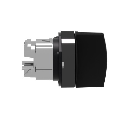 ZB4BD37 - Selector switch head, Harmony XB4, black metal, black, 22mm, 3 positions, stay put - Schneider Electric - Selector switch head, Harmony XB4, black metal, black, 22mm, 3 positions, stay put - Schneider Electric - 5