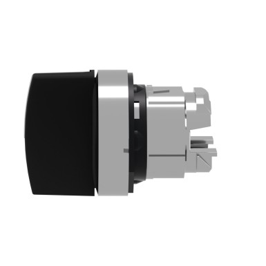 ZB4BD7 - Selector switch head, Harmony XB4, metal, black, 22mm, 3 positions, spring return from left to center - Schneider Electric - Selector switch head, Harmony XB4, metal, black, 22mm, 3 positions, spring return from left to center - Schneider Electric - 5