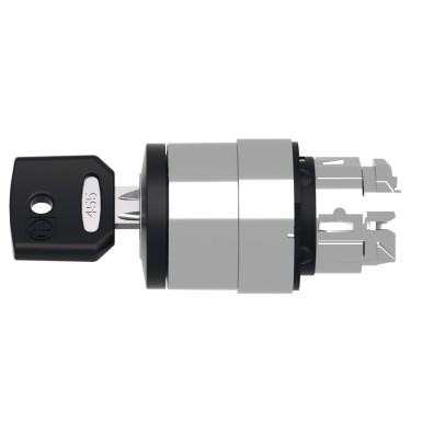 ZB4BG05 - Harmony XB4, Key switch selector head, metal, black, Ш22, key 455, 3 positions, spring return from right to center, key withdrawal left and center - Schneider Electric - Harmony XB4, Key switch selector head, metal, black, Ш22, key 455, 3 positions, spring return from right to center, key withdrawal left and center - Schneider Electric - 6