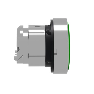 ZB4BH03 - Harmony XB4, Push button head, metal, green, flush, ?22, pushpush, unmarked - Schneider Electric - Harmony XB4, Push button head, metal, green, flush, ?22, pushpush, unmarked - Schneider Electric - 3