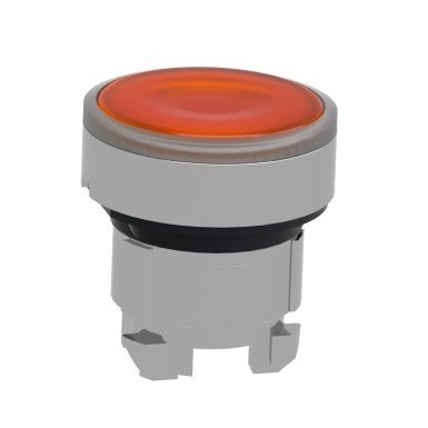 ZB4BH053 - Head for illuminated push button, Harmony XB4, metal, orange flush, 22mm, universal LED, push-push, unmarked - Schneider Electric - Head for illuminated push button, Harmony XB4, metal, orange flush, 22mm, universal LED, push-push, unmarked - Schneider Electric - 6