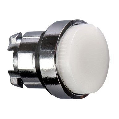 ZB4BH13 - Head for illuminated push button, Harmony XB4, white projecting pushbutton ?22 mm push integral LED - Schneider Electric - Head for illuminated push button, Harmony XB4, white projecting pushbutton ?22 mm push integral LED - Schneider Electric - 0