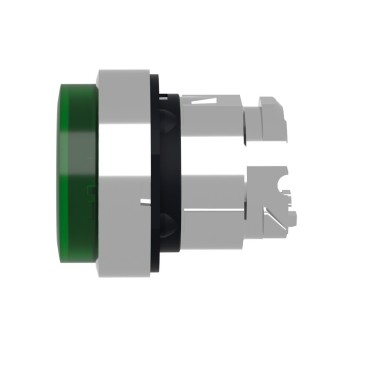 ZB4BH33 - Head for illuminated push button, Harmony XB4, green projecting pushbutton ?22 mm push integral LED - Schneider Electric - Head for illuminated push button, Harmony XB4, green projecting pushbutton ?22 mm push integral LED - Schneider Electric - 1