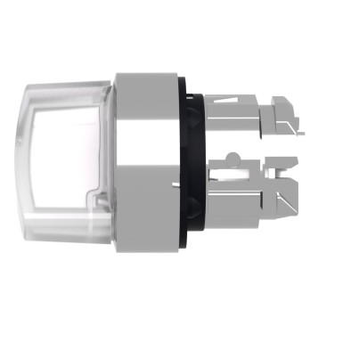 ZB4BK1213 - Head for illuminated selector switch, Harmony XB4, metal, white handle, 22mm, universal LED, 2 positions, stay put - Schneider Electric - Head for illuminated selector switch, Harmony XB4, metal, white handle, 22mm, universal LED, 2 positions, stay put - Schneider Electric - 1