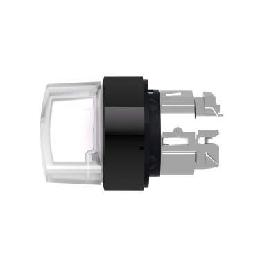 ZB4BK12137 - Head for illuminated selector switch, Harmony XB4, universal LED, black metal, white handle, 22mm, 2 positions, stay put - Schneider Electric - Head for illuminated selector switch, Harmony XB4, universal LED, black metal, white handle, 22mm, 2 positions, stay put - Schneider Electric - 2