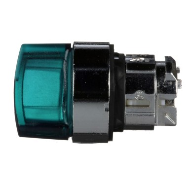 ZB4BK1233 - Head for illuminated selector switch, Harmony XB4, metal, green handle, 22mm, universal LED, 2 positions, stay put - Schneider Electric - Head for illuminated selector switch, Harmony XB4, metal, green handle, 22mm, universal LED, 2 positions, stay put - Schneider Electric - 2