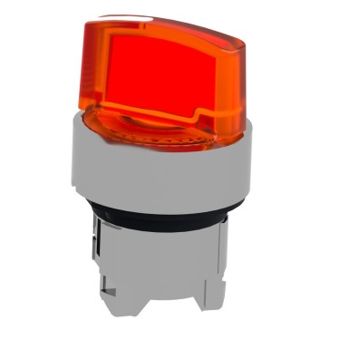 ZB4BK1253 - Head for illuminated selector switch, Harmony XB4, metal, orange handle, 22mm, universal LED, 2 positions, stay put - Schneider Electric - Head for illuminated selector switch, Harmony XB4, metal, orange handle, 22mm, universal LED, 2 positions, stay put - Schneider Electric - 2