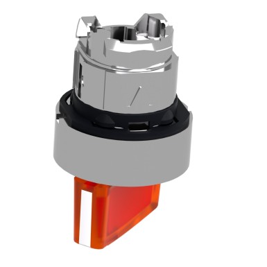 ZB4BK1253 - Head for illuminated selector switch, Harmony XB4, metal, orange handle, 22mm, universal LED, 2 positions, stay put - Schneider Electric - Head for illuminated selector switch, Harmony XB4, metal, orange handle, 22mm, universal LED, 2 positions, stay put - Schneider Electric - 5