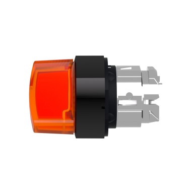 ZB4BK12537 - Head for illuminated selector switch, Harmony XB4, universal LED, black metal, orange handle, 22mm, 2 positions, stay put - Schneider Electric - Head for illuminated selector switch, Harmony XB4, universal LED, black metal, orange handle, 22mm, 2 positions, stay put - Schneider Electric - 1