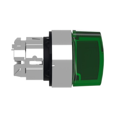 ZB4BK1333 - Head for illuminated selector switch, Harmony XB4, metal, green handle, 22mm, universal LED, 3 positions, stay put - Schneider Electric - Head for illuminated selector switch, Harmony XB4, metal, green handle, 22mm, universal LED, 3 positions, stay put - Schneider Electric - 1