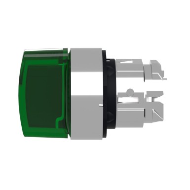 ZB4BK1333 - Head for illuminated selector switch, Harmony XB4, metal, green handle, 22mm, universal LED, 3 positions, stay put - Schneider Electric - Head for illuminated selector switch, Harmony XB4, metal, green handle, 22mm, universal LED, 3 positions, stay put - Schneider Electric - 5