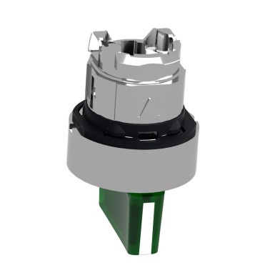 ZB4BK1333 - Head for illuminated selector switch, Harmony XB4, metal, green handle, 22mm, universal LED, 3 positions, stay put - Schneider Electric - Head for illuminated selector switch, Harmony XB4, metal, green handle, 22mm, universal LED, 3 positions, stay put - Schneider Electric - 6