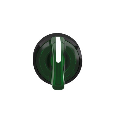 ZB4BK13337 - Head for illuminated selector switch, Harmony XB4, universal LED, black metal, green handle, 22mm, 3 positions, stay put - Schneider Electric - Head for illuminated selector switch, Harmony XB4, universal LED, black metal, green handle, 22mm, 3 positions, stay put - Schneider Electric - 1