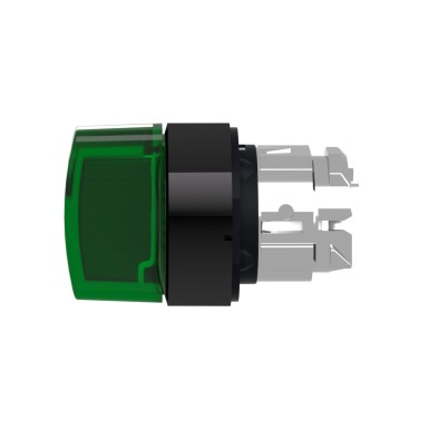 ZB4BK13337 - Head for illuminated selector switch, Harmony XB4, universal LED, black metal, green handle, 22mm, 3 positions, stay put - Schneider Electric - Head for illuminated selector switch, Harmony XB4, universal LED, black metal, green handle, 22mm, 3 positions, stay put - Schneider Electric - 2