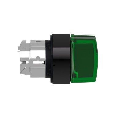 ZB4BK13337 - Head for illuminated selector switch, Harmony XB4, universal LED, black metal, green handle, 22mm, 3 positions, stay put - Schneider Electric - Head for illuminated selector switch, Harmony XB4, universal LED, black metal, green handle, 22mm, 3 positions, stay put - Schneider Electric - 3