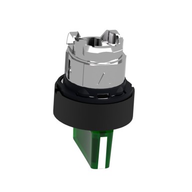 ZB4BK13337 - Head for illuminated selector switch, Harmony XB4, universal LED, black metal, green handle, 22mm, 3 positions, stay put - Schneider Electric - Head for illuminated selector switch, Harmony XB4, universal LED, black metal, green handle, 22mm, 3 positions, stay put - Schneider Electric - 5