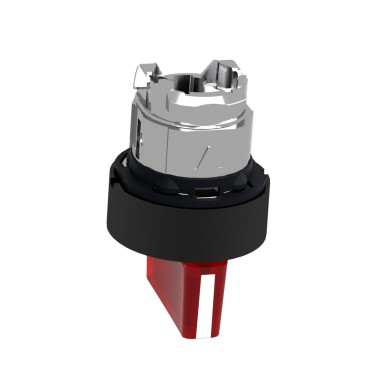 ZB4BK13437 - Head for illuminated selector switch, Harmony XB4, metal, red handle, 22mm, universal LED, 3 positions, stay put - Schneider Electric - Head for illuminated selector switch, Harmony XB4, metal, red handle, 22mm, universal LED, 3 positions, stay put - Schneider Electric - 1