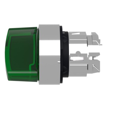 ZB4BK1433 - Head for illuminated selector switch, Harmony XB4, metal, white handle, 22mm, universal LED, 2 positions, spring return - Schneider Electric - Head for illuminated selector switch, Harmony XB4, metal, white handle, 22mm, universal LED, 2 positions, spring return - Schneider Electric - 3