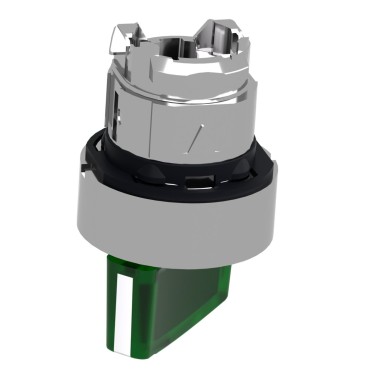 ZB4BK1433 - Head for illuminated selector switch, Harmony XB4, metal, white handle, 22mm, universal LED, 2 positions, spring return - Schneider Electric - Head for illuminated selector switch, Harmony XB4, metal, white handle, 22mm, universal LED, 2 positions, spring return - Schneider Electric - 4