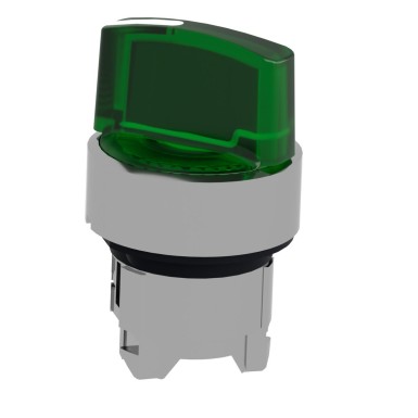 ZB4BK1433 - Head for illuminated selector switch, Harmony XB4, metal, white handle, 22mm, universal LED, 2 positions, spring return - Schneider Electric - Head for illuminated selector switch, Harmony XB4, metal, white handle, 22mm, universal LED, 2 positions, spring return - Schneider Electric - 5