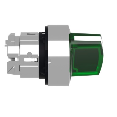 ZB4BK1433 - Head for illuminated selector switch, Harmony XB4, metal, white handle, 22mm, universal LED, 2 positions, spring return - Schneider Electric - Head for illuminated selector switch, Harmony XB4, metal, white handle, 22mm, universal LED, 2 positions, spring return - Schneider Electric - 6