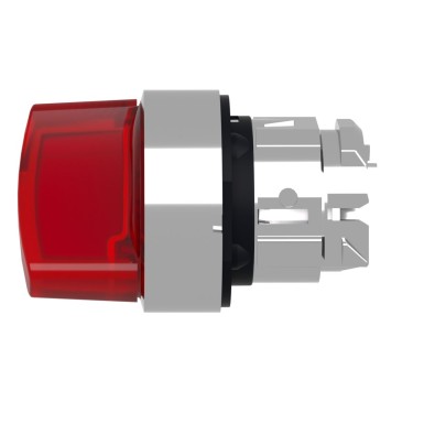 ZB4BK1443 - Head for illuminated selector switch, Harmony XB4, universal LED, red handle, 22mm, 2 positions, spring return - Schneider Electric - Head for illuminated selector switch, Harmony XB4, universal LED, red handle, 22mm, 2 positions, spring return - Schneider Electric - 6