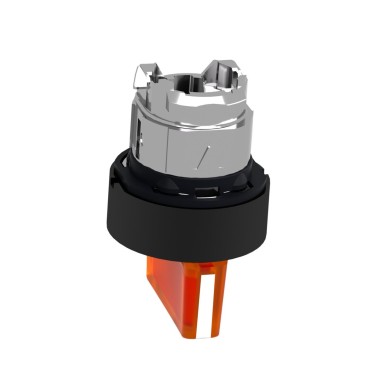 ZB4BK15537 - Head for illuminated selector switch, Harmony XB4, black metal, orange handle, 22mm, universal LED, 3 positions, - Schneider Electric - Head for illuminated selector switch, Harmony XB4, black metal, orange handle, 22mm, universal LED, 3 positions, - Schneider Electric - 6