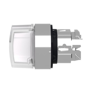 ZB4BK1713 - Head for illuminated selector switch, Harmony XB4, chromium metal, white handle, 22mm, universal LED, 3 positions, - Schneider Electric - Head for illuminated selector switch, Harmony XB4, chromium metal, white handle, 22mm, universal LED, 3 positions, - Schneider Electric - 2