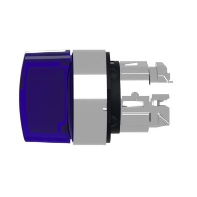 ZB4BK1763 - Head for illuminated selector switch, Harmony XB4, metal, blue handle, 22mm, universal LED, 3 positions, left to center - Schneider Electric - Head for illuminated selector switch, Harmony XB4, metal, blue handle, 22mm, universal LED, 3 positions, left to center - Schneider Electric - 3