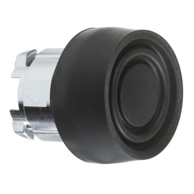 ZB4BP2S - Push button head, Harmony XB4, metal, flush, black, 22mm, spring return, coloured boot, unmarked - Schneider Electric - Push button head, Harmony XB4, metal, flush, black, 22mm, spring return, coloured boot, unmarked - Schneider Electric - 0