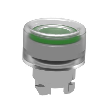 ZB4BPA3 - Push button head, Harmony XB4, metal, flush, green, 22mm, spring return, booted, unmarked - Schneider Electric - Push button head, Harmony XB4, metal, flush, green, 22mm, spring return, booted, unmarked - Schneider Electric - 6