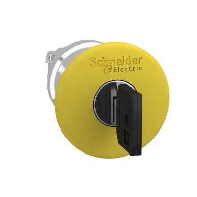 ZB4BS15 - Head for emergency switching off push button, Harmony XB4, yellow, mushroom 40mm, 22mm, latching key release 455, unmarked - Schneider Electric - Head for emergency switching off push button, Harmony XB4, yellow, mushroom 40mm, 22mm, latching key release 455, unmarked - Schneider Electric - 0