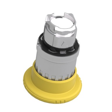 ZB4BS55 - Mushroom push button head 40mm, armony XB4, metal, yellow, 22mm, latching turn realease - Schneider Electric - Mushroom push button head 40mm, armony XB4, metal, yellow, 22mm, latching turn realease - Schneider Electric - 1