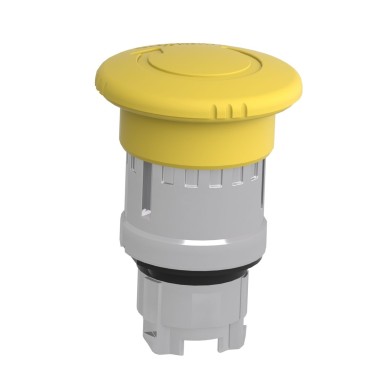 ZB4BS55 - Mushroom push button head 40mm, armony XB4, metal, yellow, 22mm, latching turn realease - Schneider Electric - Mushroom push button head 40mm, armony XB4, metal, yellow, 22mm, latching turn realease - Schneider Electric - 3