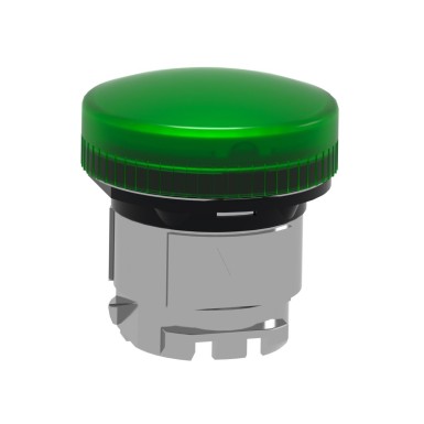 ZB4BV03 - Pilot light head, Harmony XB4, metal, green, 22mm, plain lens for BA9s bulb - Schneider Electric - Pilot light head, Harmony XB4, metal, green, 22mm, plain lens for BA9s bulb - Schneider Electric - 2