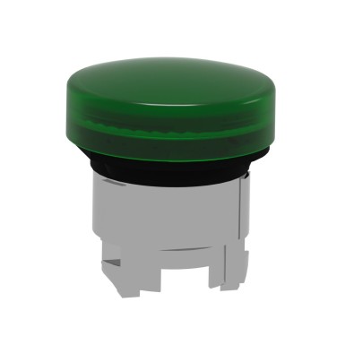 ZB4BV033E - Head for pilot light, Harmony XB4, green ?22 mm with plain lens integral LED - Schneider Electric - Head for pilot light, Harmony XB4, green ?22 mm with plain lens integral LED - Schneider Electric - 6