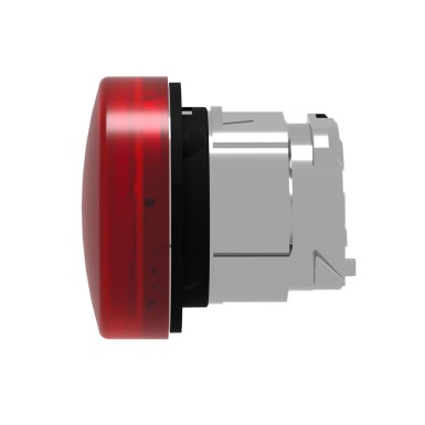 ZB4BV043 - Head for pilot light, Harmony XB4, metal, red, 22mm, universal LED, plain lens - Schneider Electric - Head for pilot light, Harmony XB4, metal, red, 22mm, universal LED, plain lens - Schneider Electric - 1