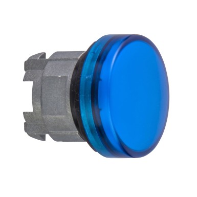 ZB4BV063S - Head for pilot light, Harmony XB4, blue ?22 mm with grooved lens integral LED - Schneider Electric - Head for pilot light, Harmony XB4, blue ?22 mm with grooved lens integral LED - Schneider Electric - 0