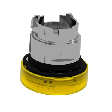 ZB4BV083E - Head for pilot light, Harmony XB4, metal, yellow, 22mm, universal LED, plain lens, for insertion of image - Schneider Electric - Head for pilot light, Harmony XB4, metal, yellow, 22mm, universal LED, plain lens, for insertion of image - Schneider Electric - 4