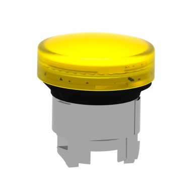 ZB4BV083E - Head for pilot light, Harmony XB4, metal, yellow, 22mm, universal LED, plain lens, for insertion of image - Schneider Electric - Head for pilot light, Harmony XB4, metal, yellow, 22mm, universal LED, plain lens, for insertion of image - Schneider Electric - 5